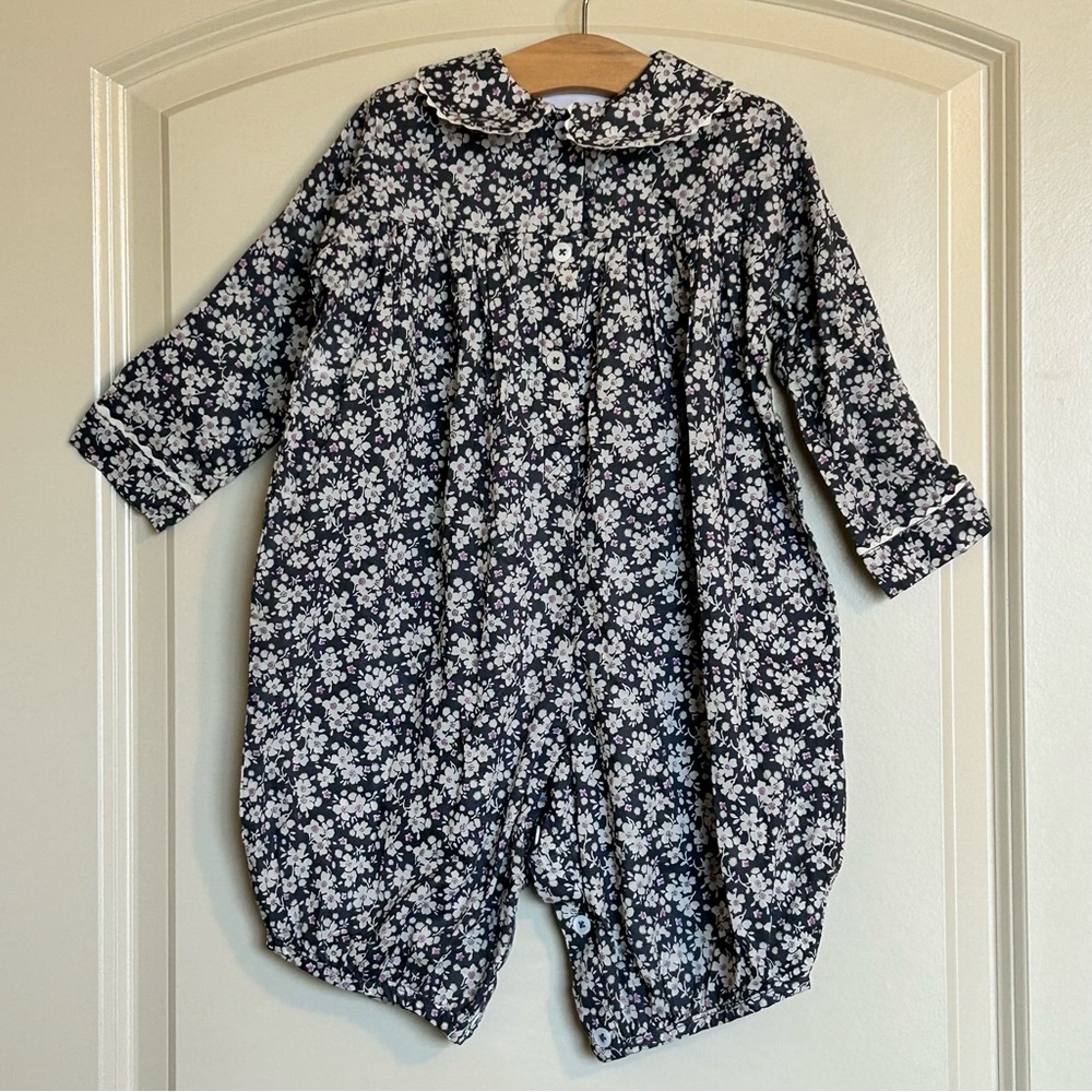 12M Rachel Riley Floral Babysuit
